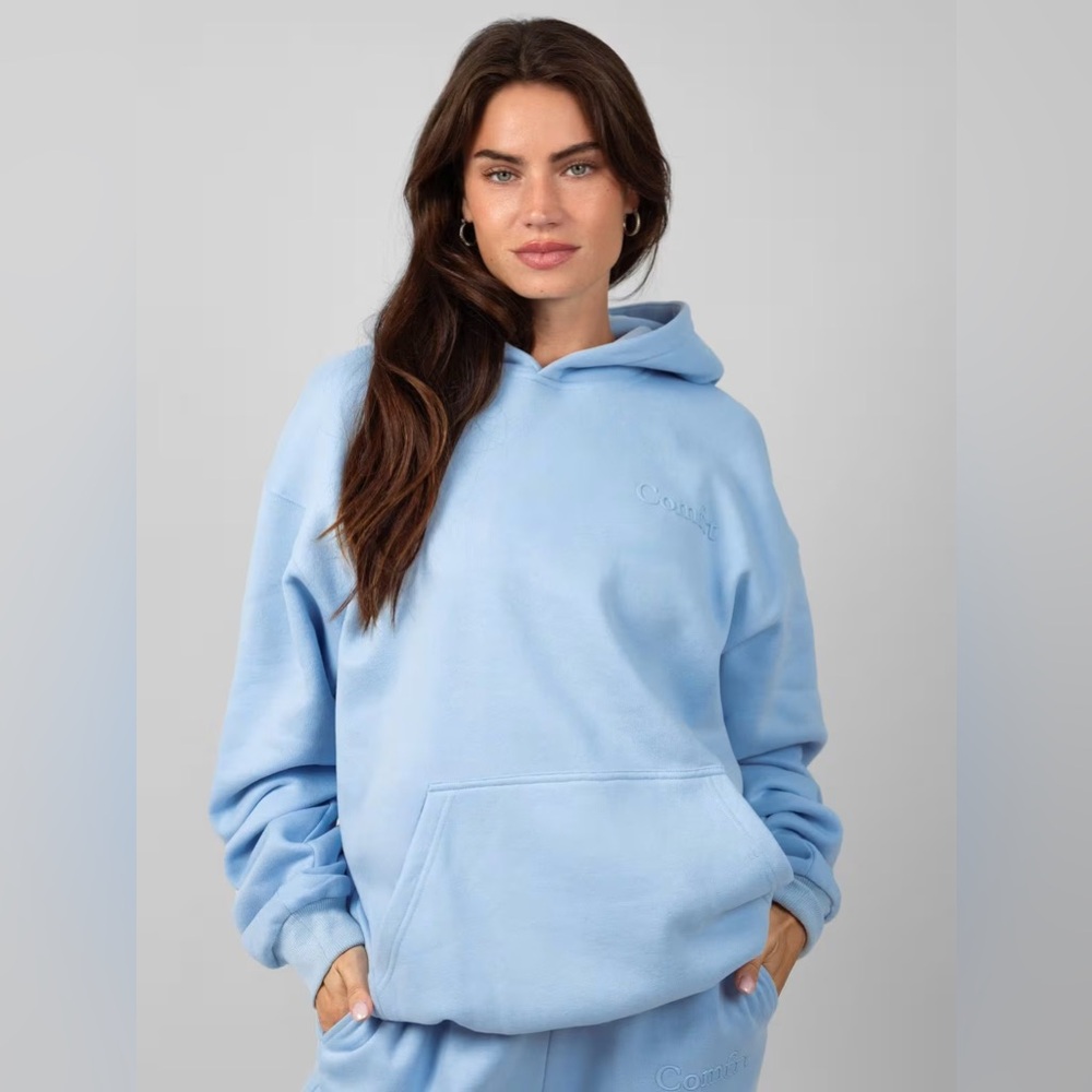 NWT - pastel baby blue comfrt hoodie